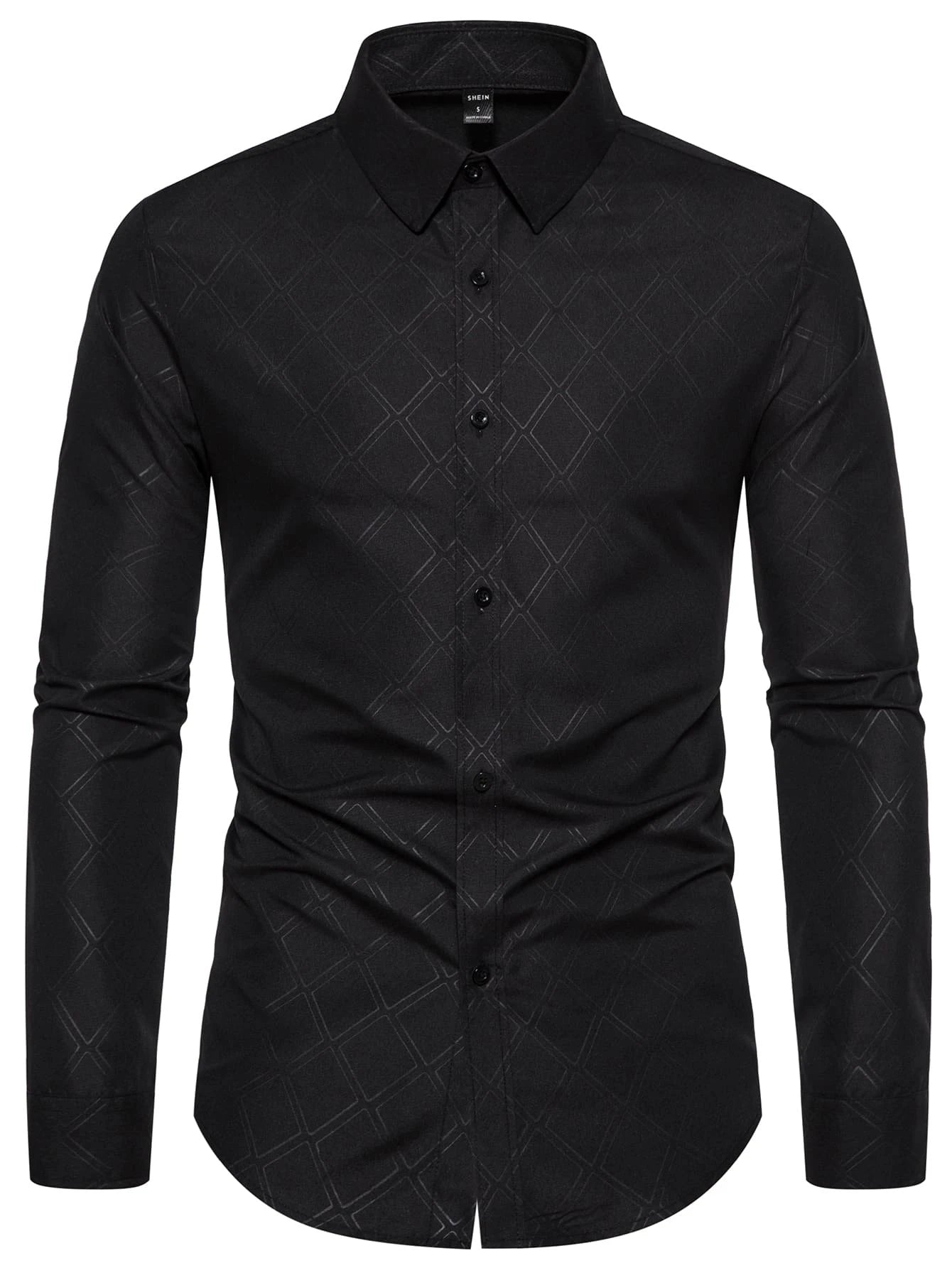 Manfinity Men's Diamond Checkered Shirt