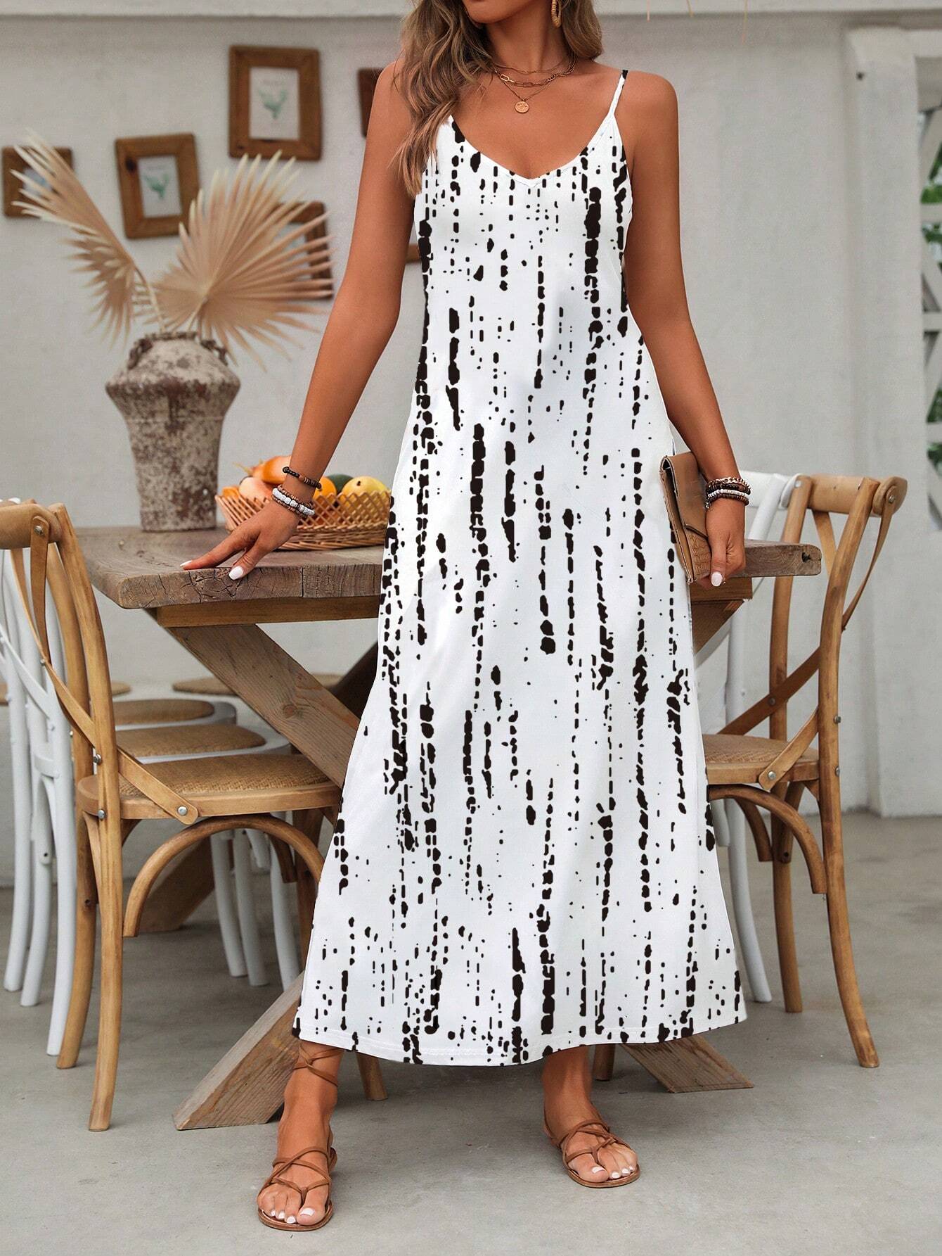 Spaghetti Strap Casual Beach Dress