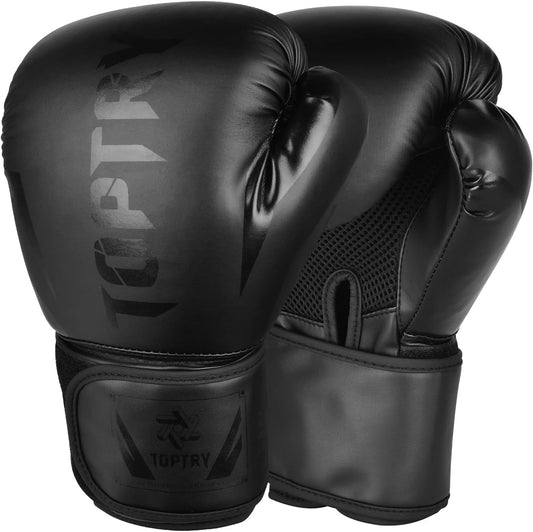 Boxing Gloves PU Sparring Gloves, Kickboxing Gloves for Outdoor Sports Training, Muay Thai, Training Sparring, Fighting, Kickboxing, Punch Bag Boxing for Men & Women