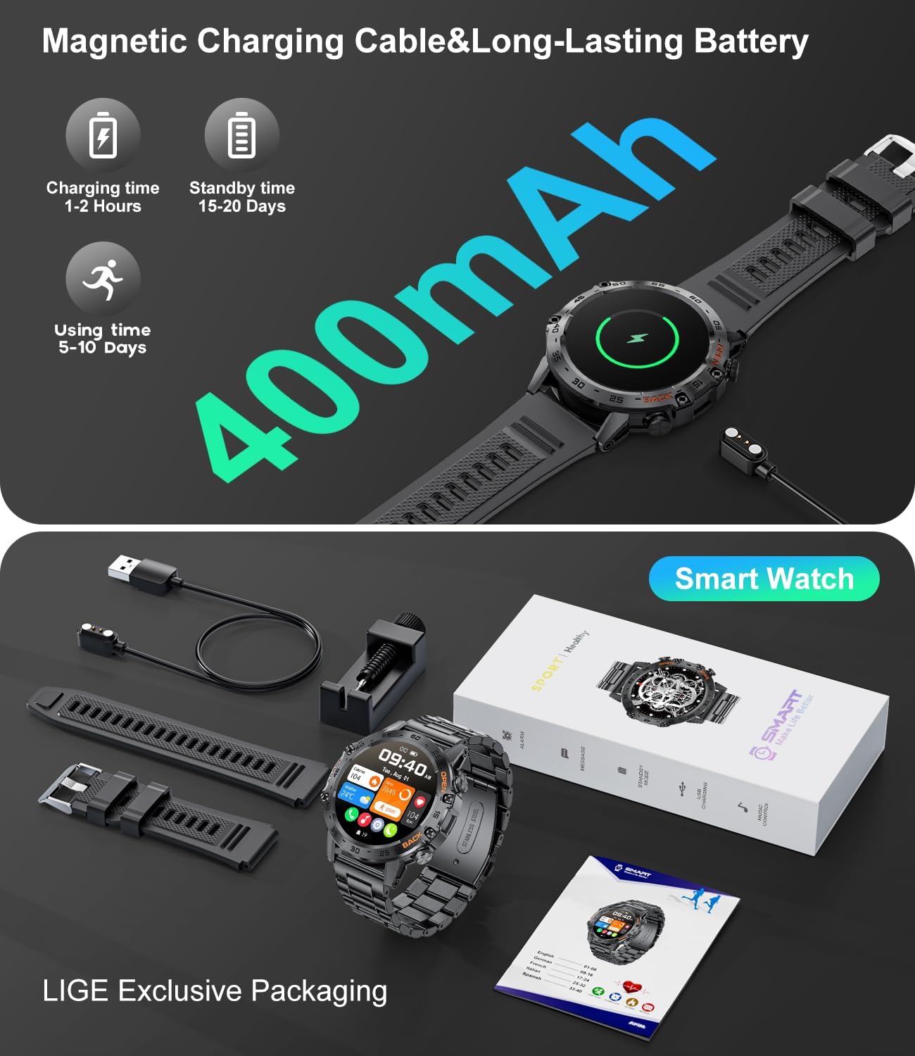 Military Smart Watch for Men 