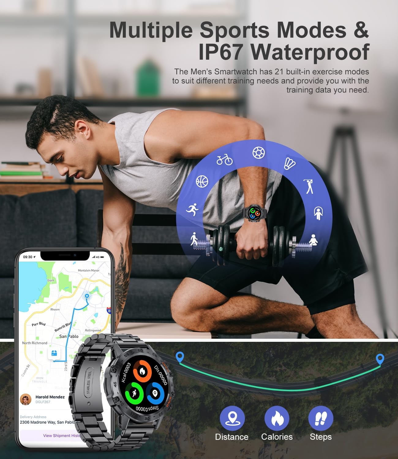 Military Smart Watch for Men 