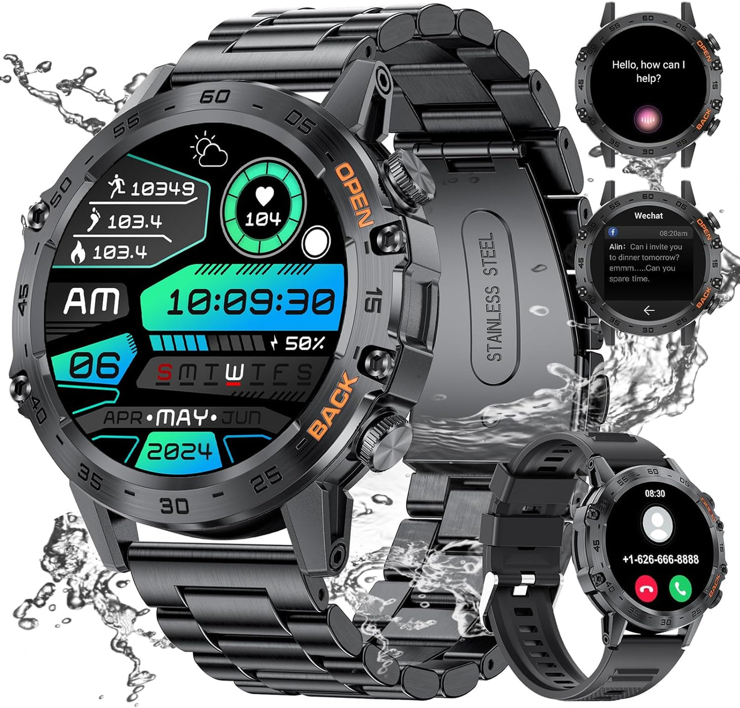 Military Smart Watch for Men 